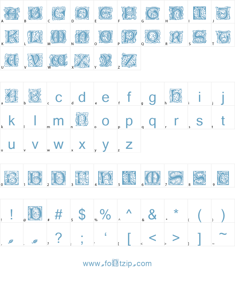 Morris Font Character